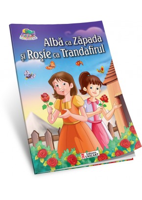 Alba ca Zapada si Rosie ca Trandafirul - carte de colorat A5